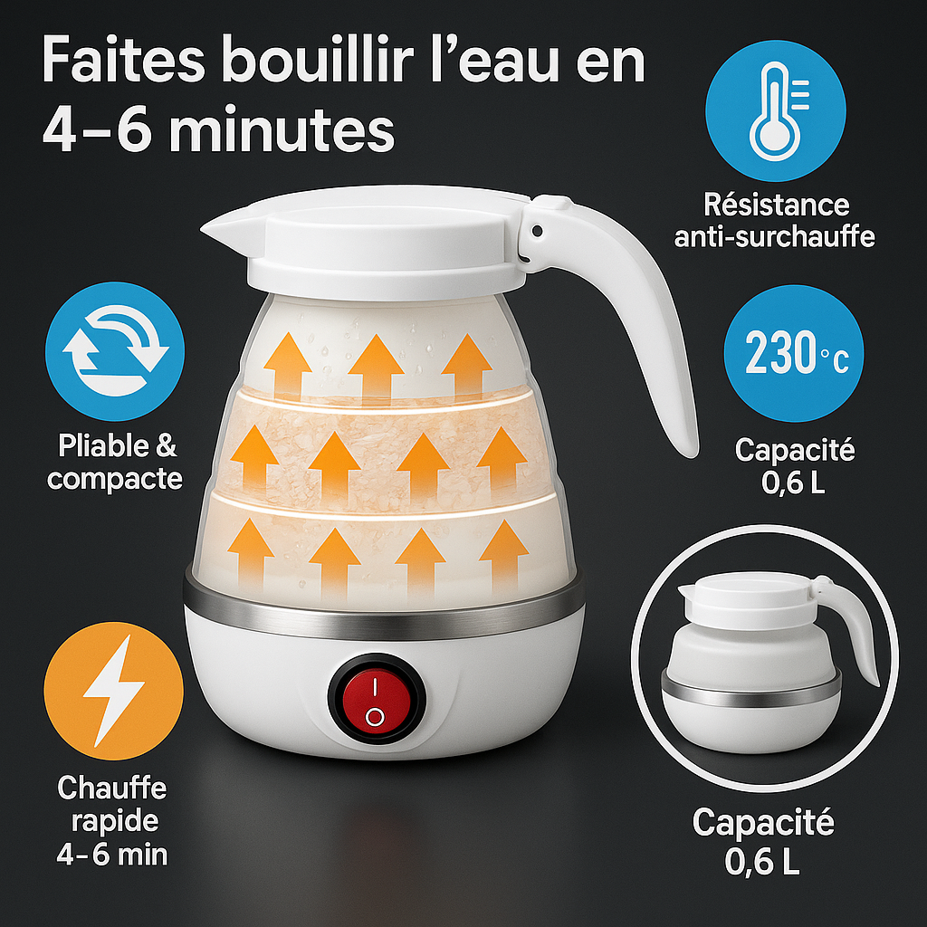 Bouilloire électrique pliable