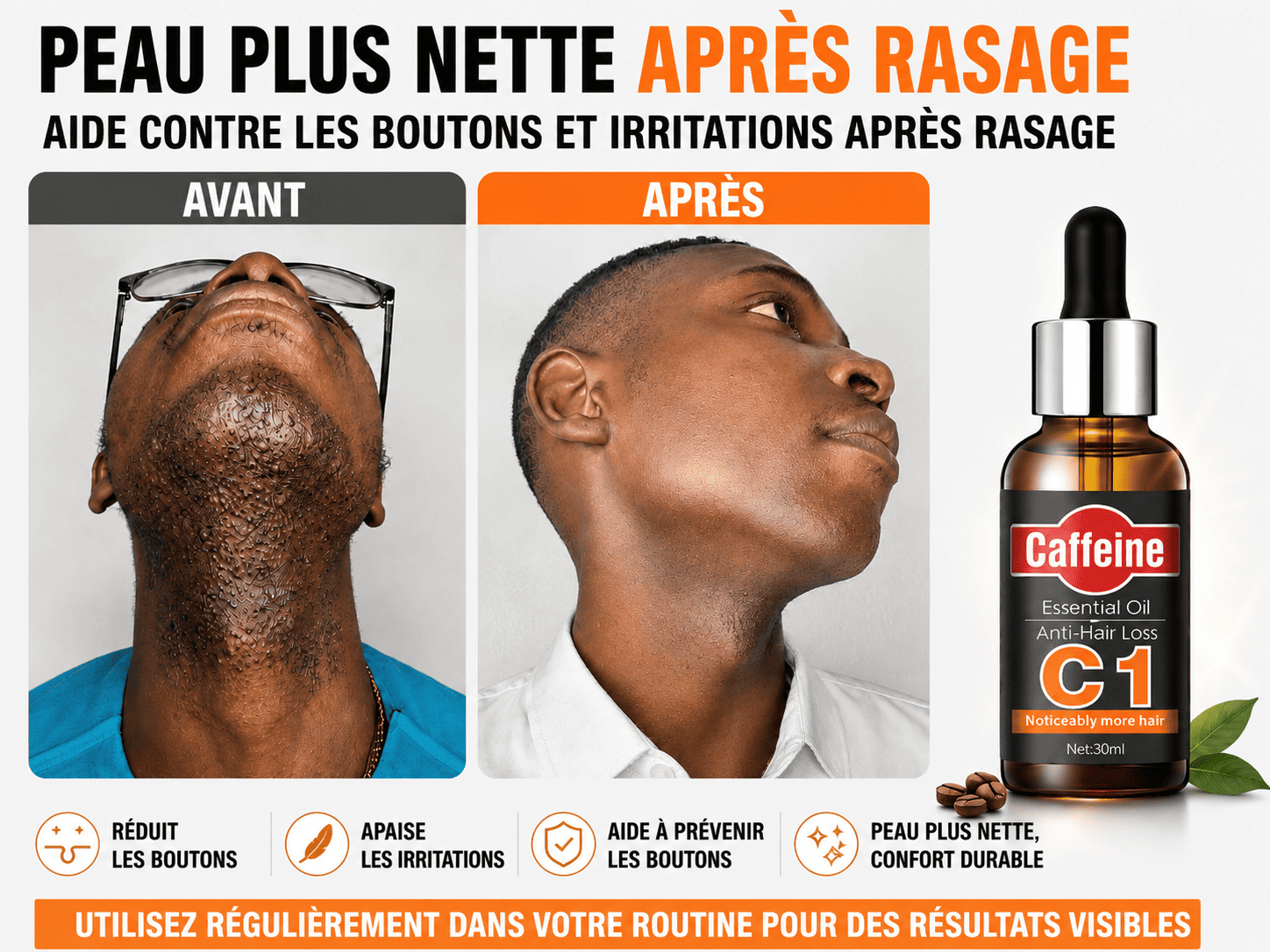 Huile pour soins de barbes