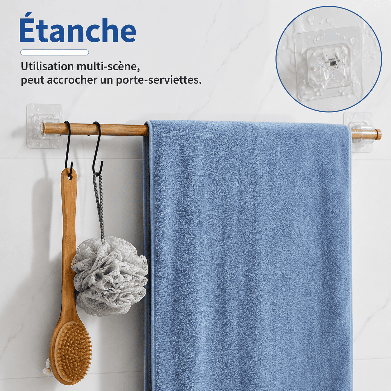 Lot de 6 supports rideaux + 2 offerts