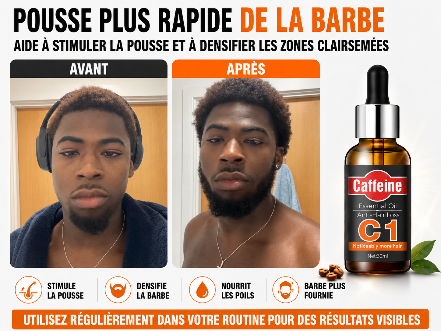 Huile - Pousse barbe