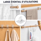 Lot de 6 supports rideaux + 2 offerts