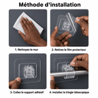 Lot de 6 supports rideaux + 2 offerts
