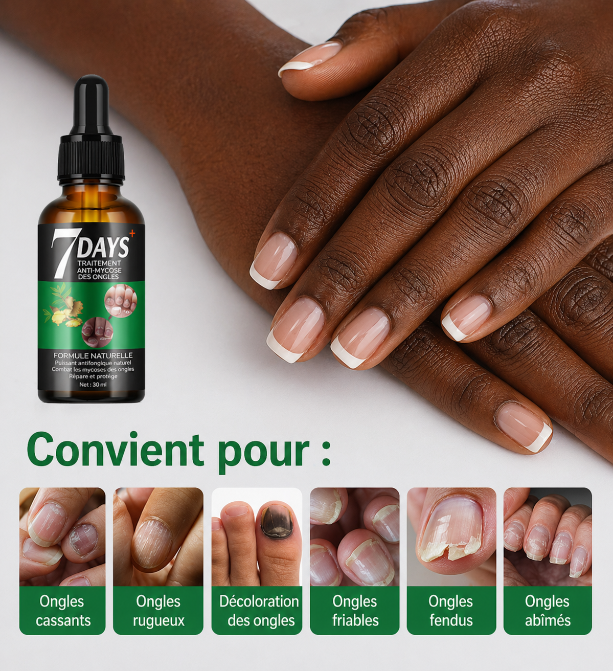 Huile réparatrice d'ongles